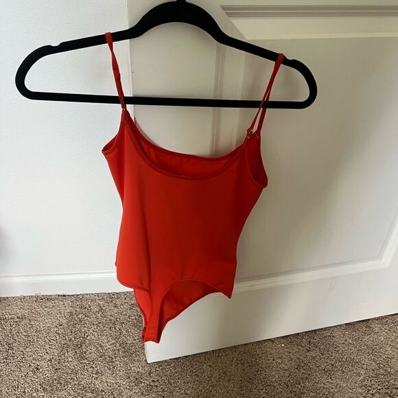 FREE PEOPLE INTIMATELY ORANGE BODYSUIT - Picture 2 of 3
